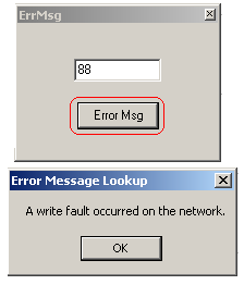 Error Message Portable